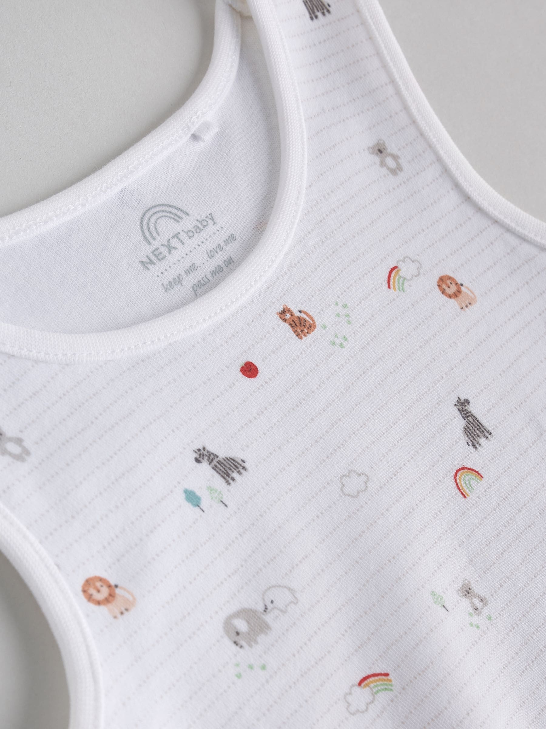 White 5 Pack Baby Vest Bodysuits image 4