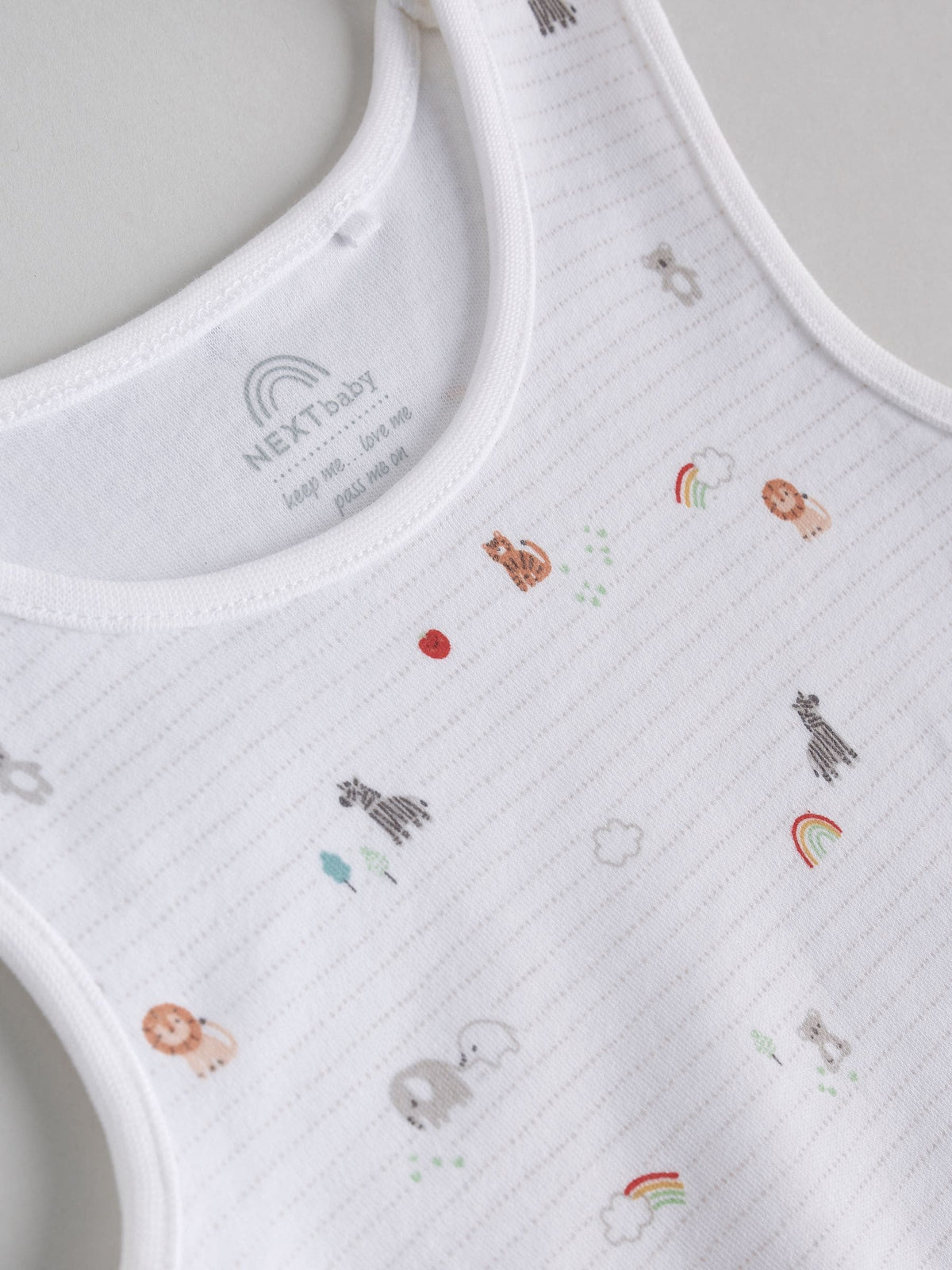 Dsiney Kidz - White 5 Pack Baby Vest Bodysuits image 4