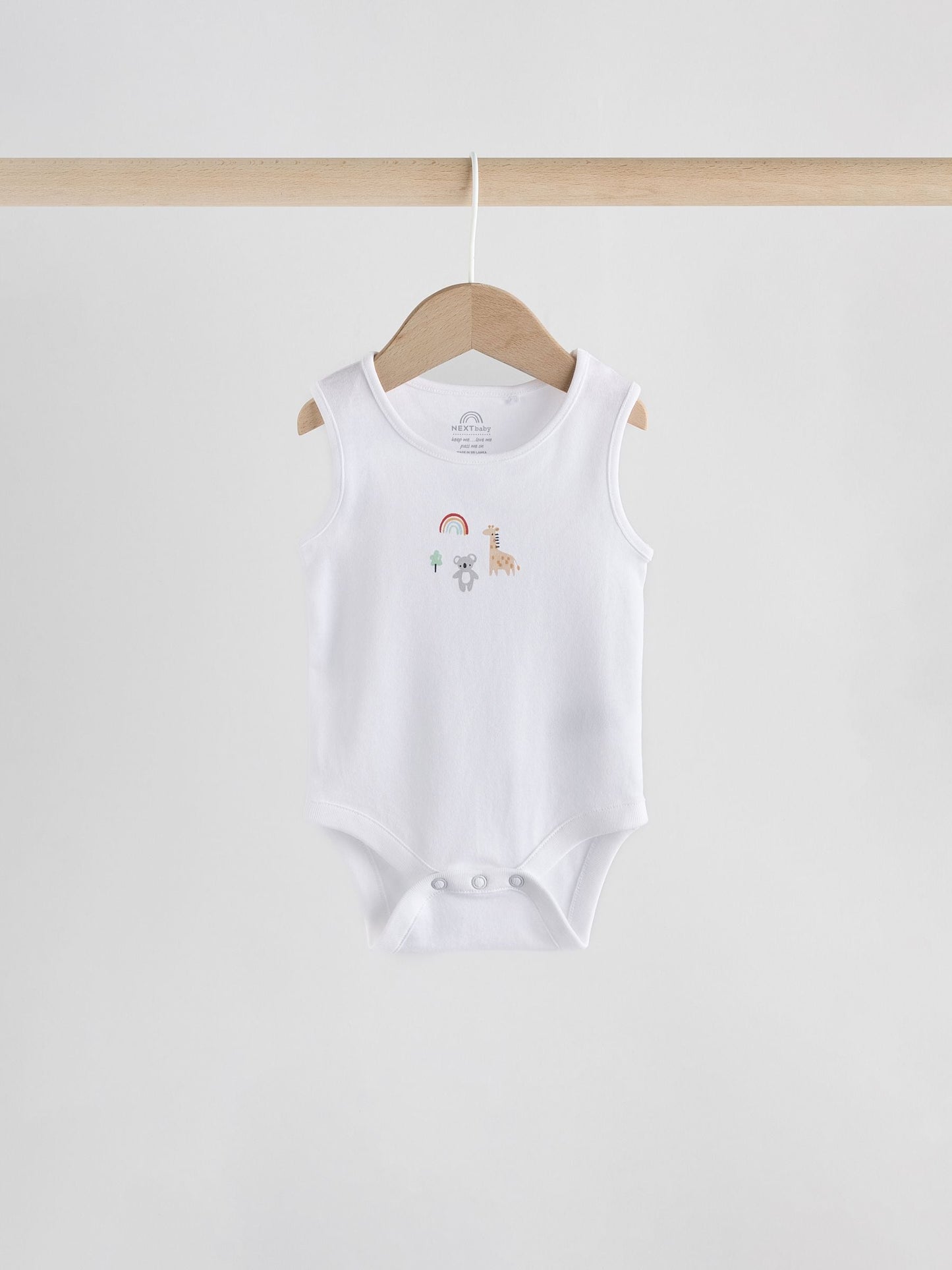 White 5 Pack Baby Vest Bodysuits image 3