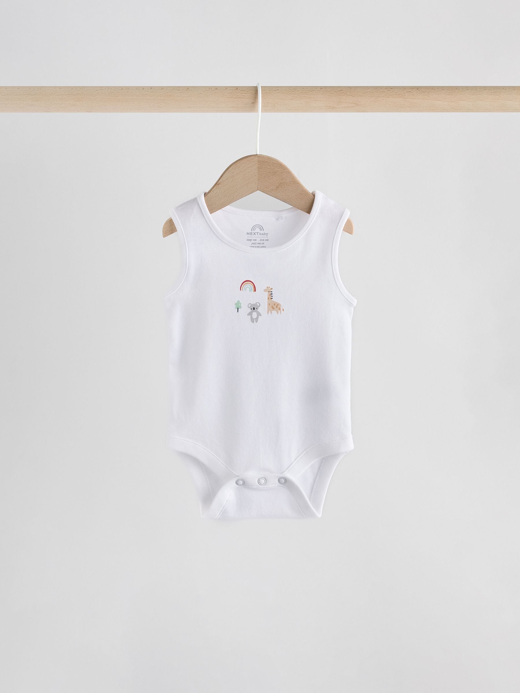 White 5 Pack Baby Vest Bodysuits image 3