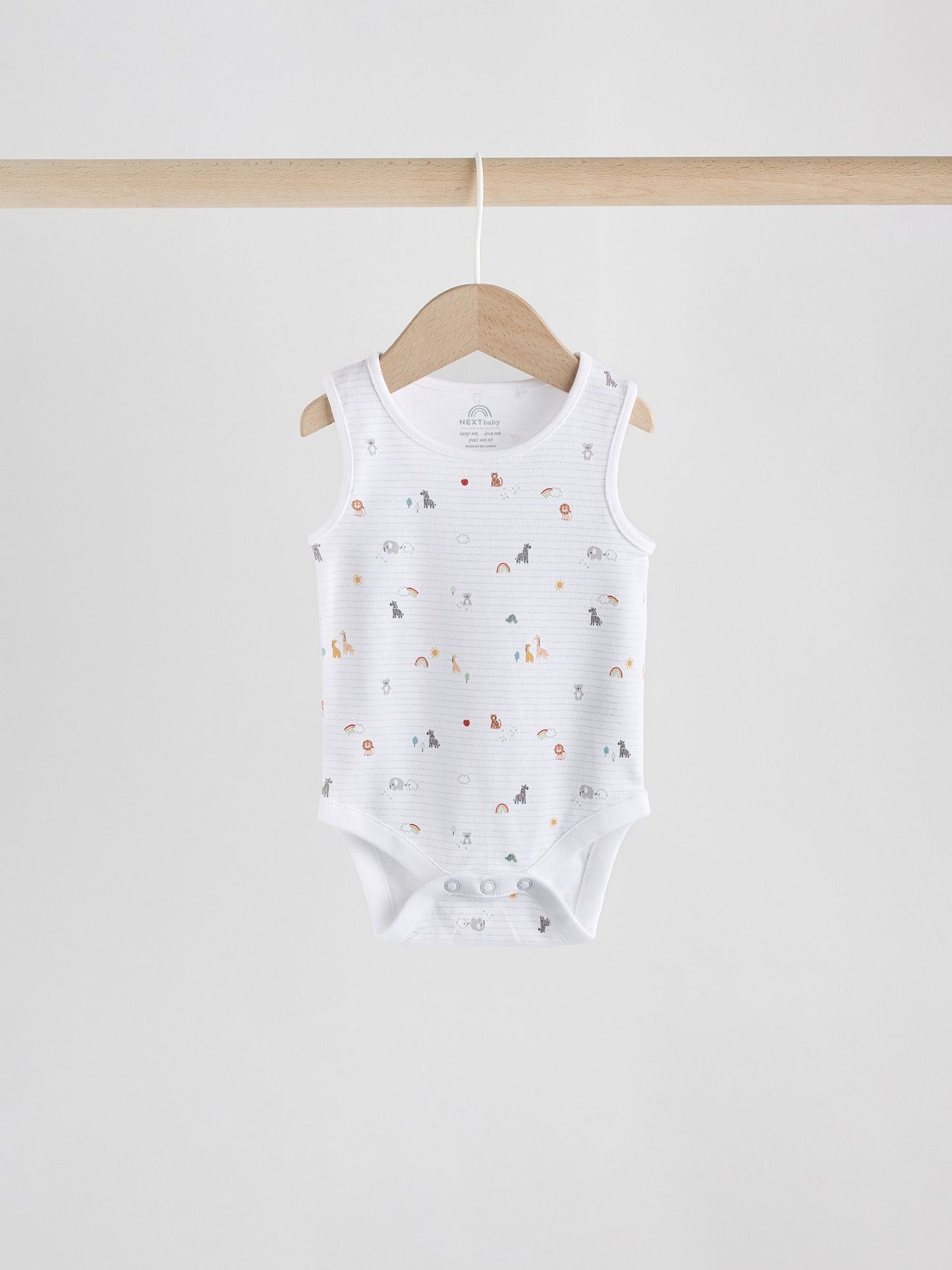 White 5 Pack Baby Vest Bodysuits image 5