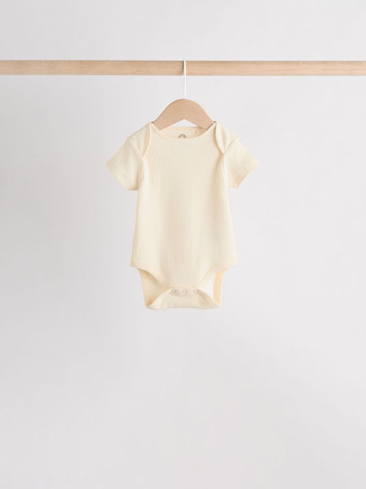 Dsiney Kidz - Cream Baby Short Sleeve Bodysuits 5 Pack image 2