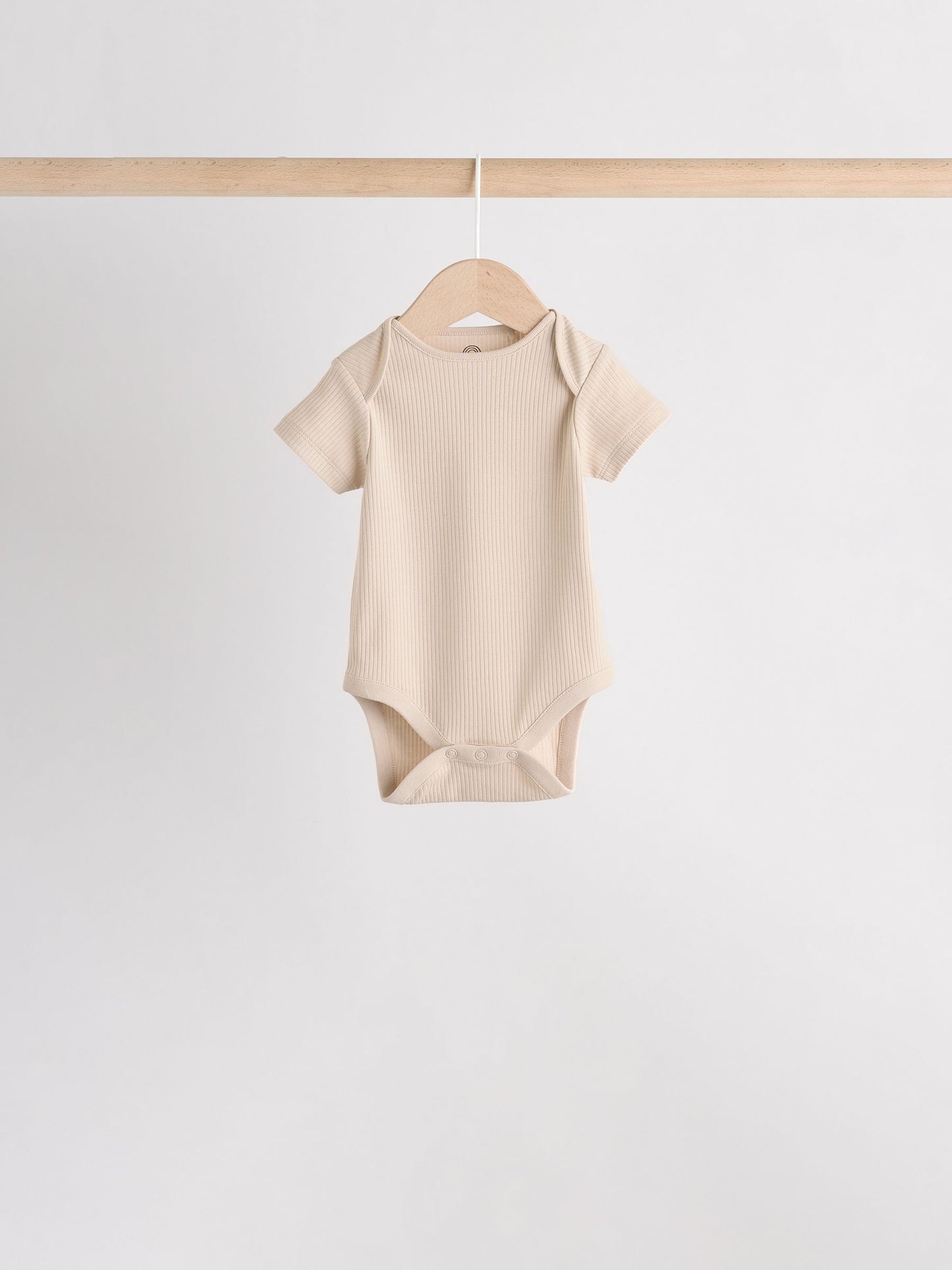 Cream Baby Short Sleeve Bodysuits 5 Pack image 3