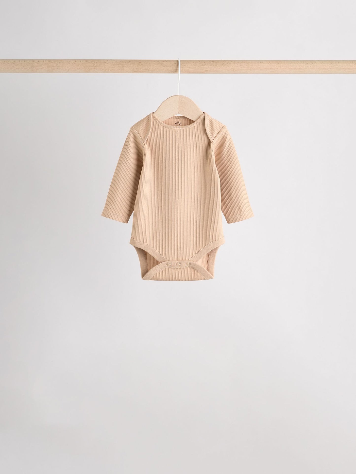 Cream Baby Long Sleeve Bodysuits 5 Pack image 3