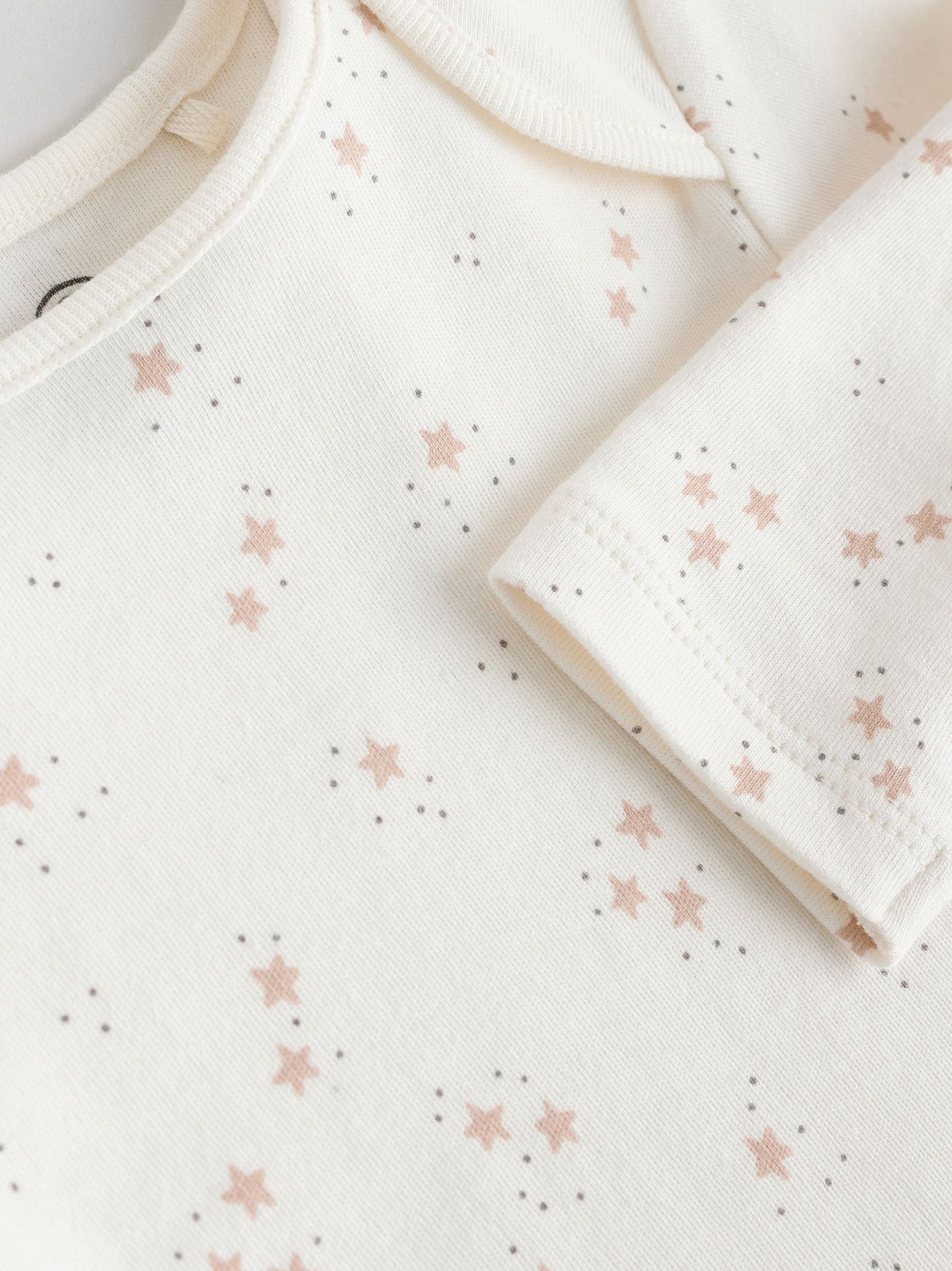 Neutral 100% Cotton Long Sleeve Baby Bodysuits 5 Pack image 3