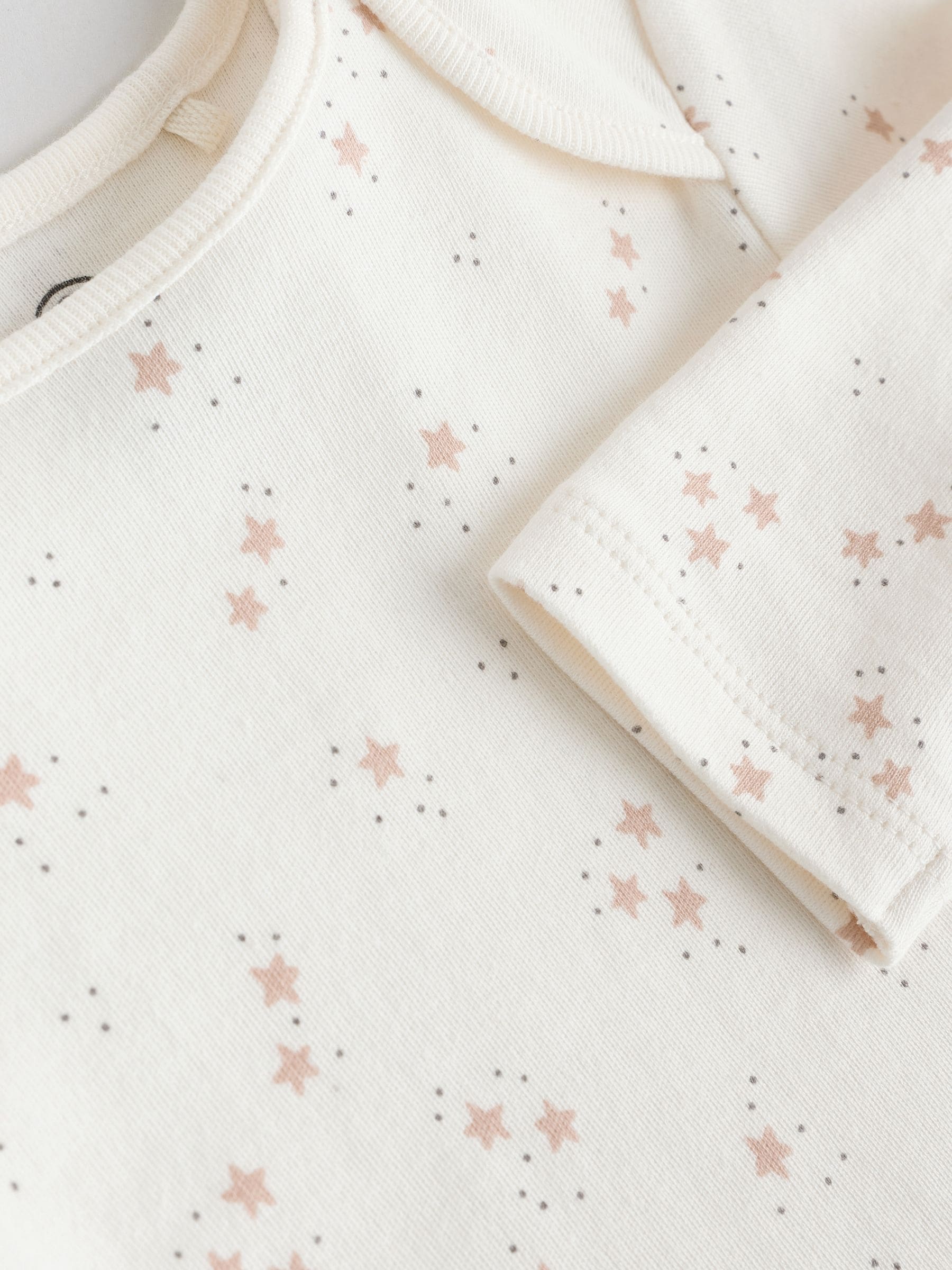Neutral 100% Cotton Long Sleeve Baby Bodysuits 5 Pack image 3