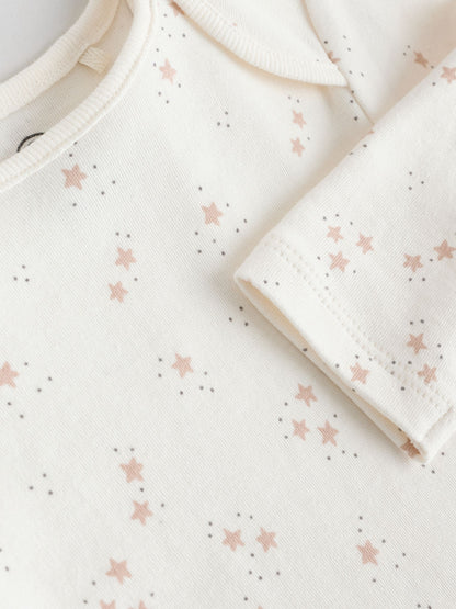 Neutral 100% Cotton Long Sleeve Baby Bodysuits 5 Pack image 3