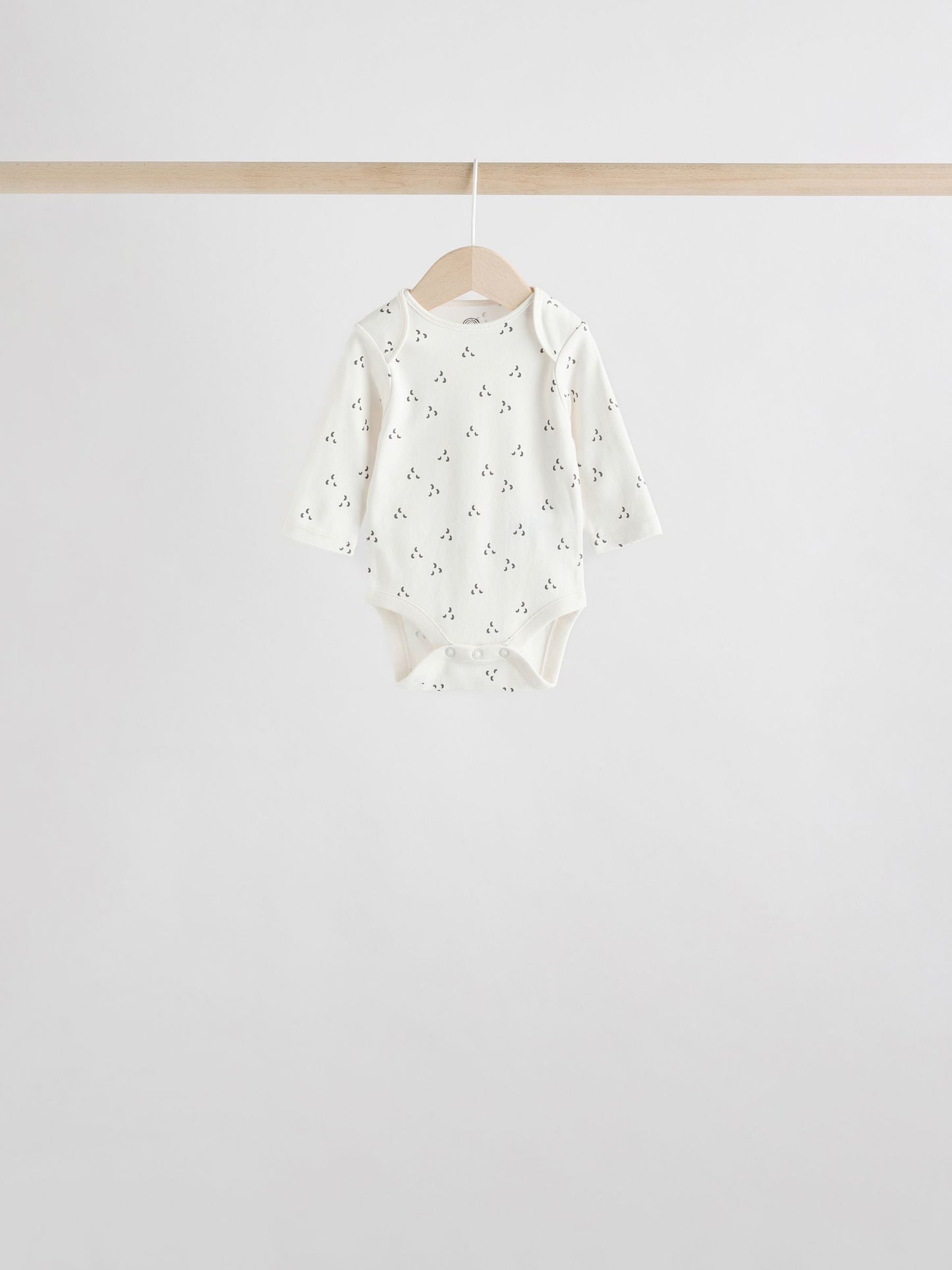 Neutral 100% Cotton Long Sleeve Baby Bodysuits 5 Pack image 4