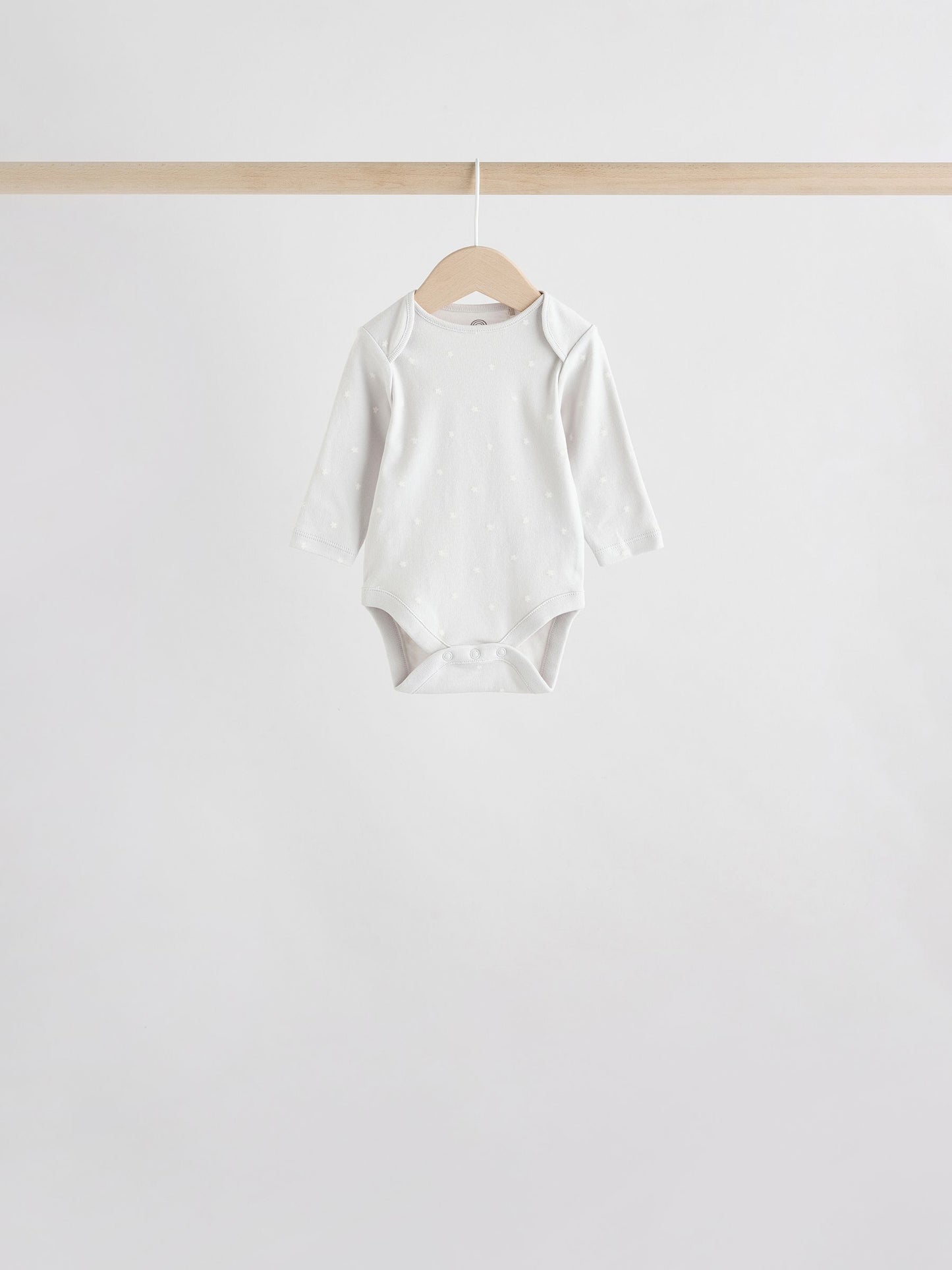 Neutral 100% Cotton Long Sleeve Baby Bodysuits 5 Pack image 5