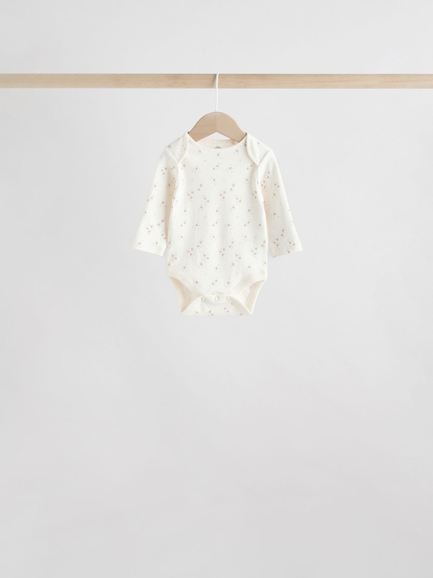 Neutral 100% Cotton Long Sleeve Baby Bodysuits 5 Pack image 7