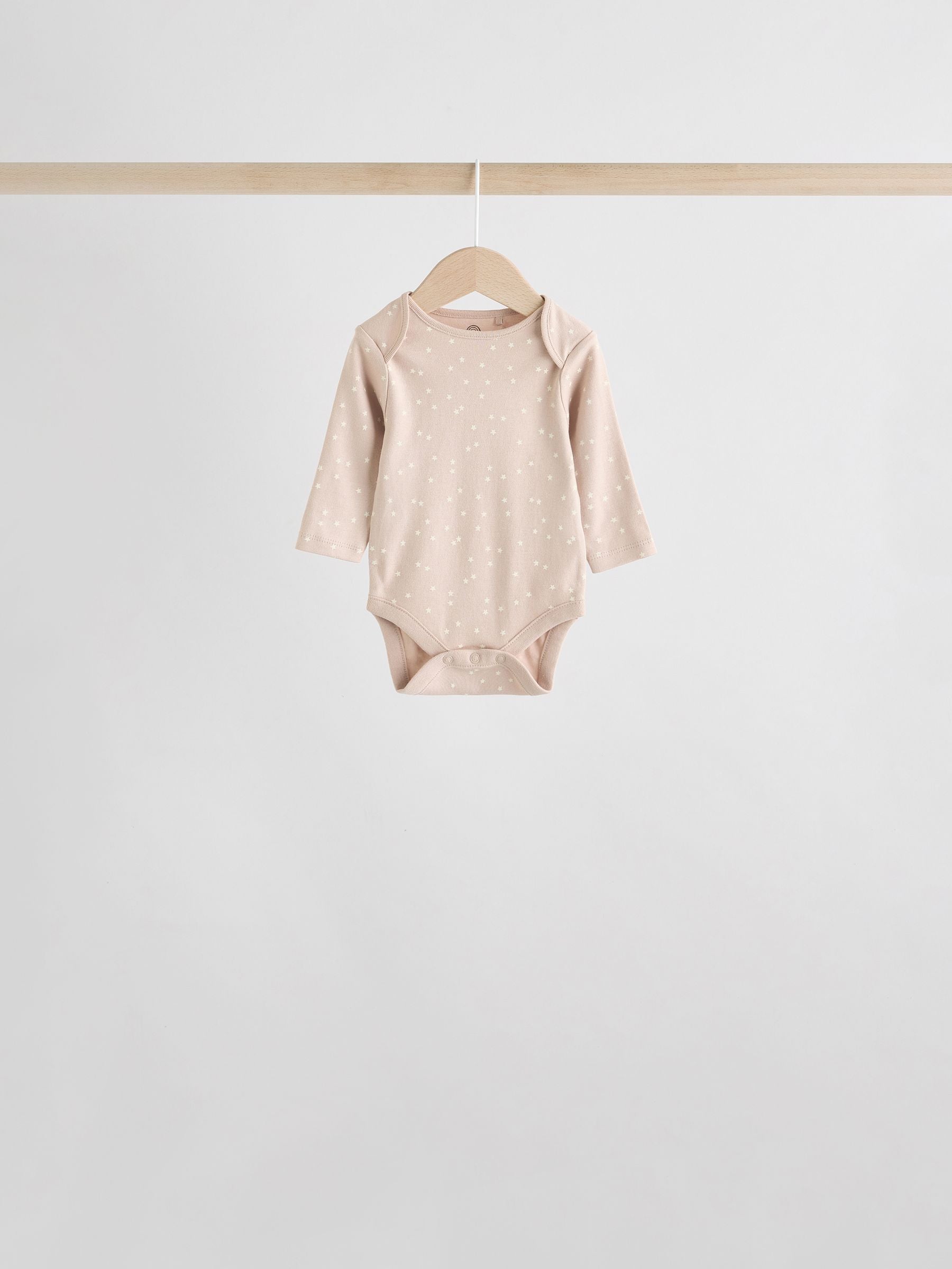 Neutral 100% Cotton Long Sleeve Baby Bodysuits 5 Pack image 8