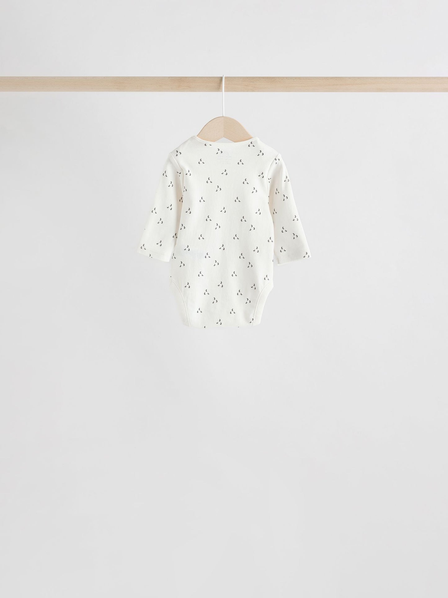 Neutral 100% Cotton Long Sleeve Baby Bodysuits 5 Pack image 9