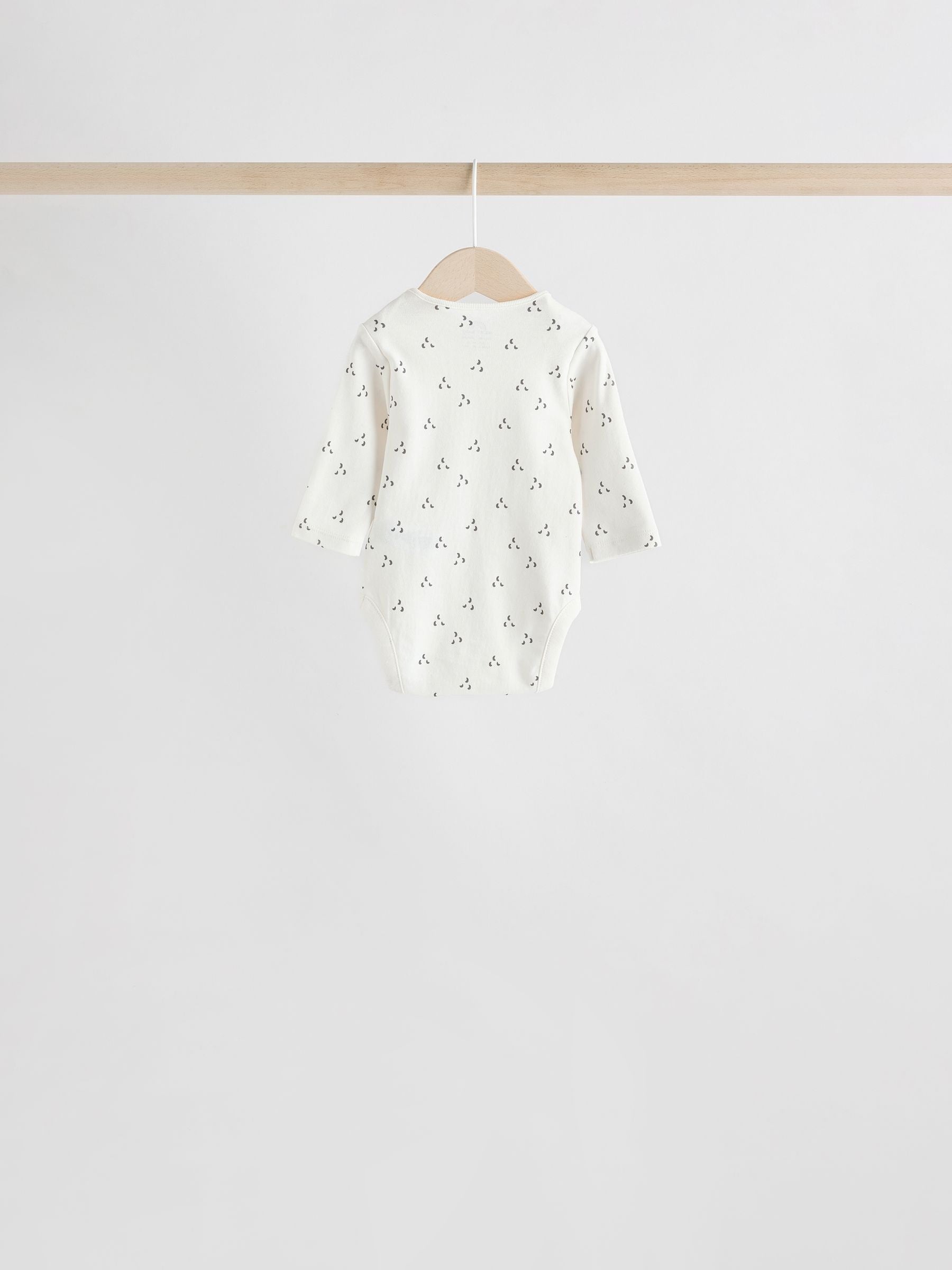 Neutral 100% Cotton Long Sleeve Baby Bodysuits 5 Pack image 9