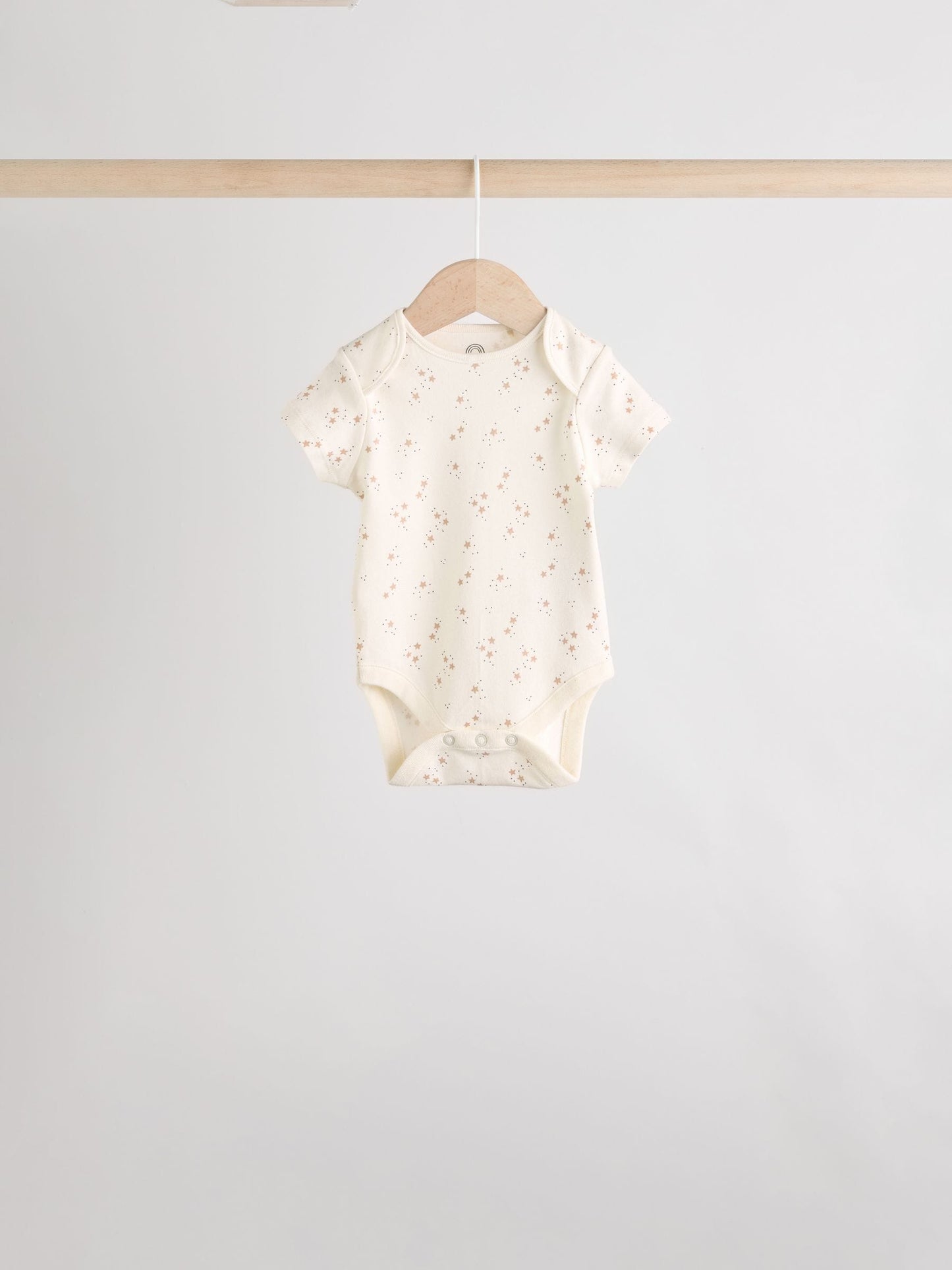 Neutral 100% Cotton Short Sleeve Baby Bodysuits 5 Pack image 3