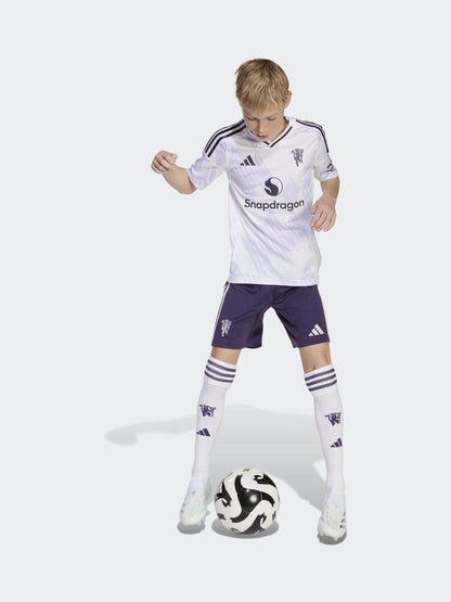 Dsiney Kidz - adidas White Kids Manchester United 25/26 Away Jersey image 4