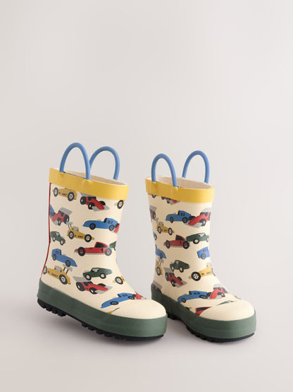 Neutral Cars Handle Pull On Wellies image 1