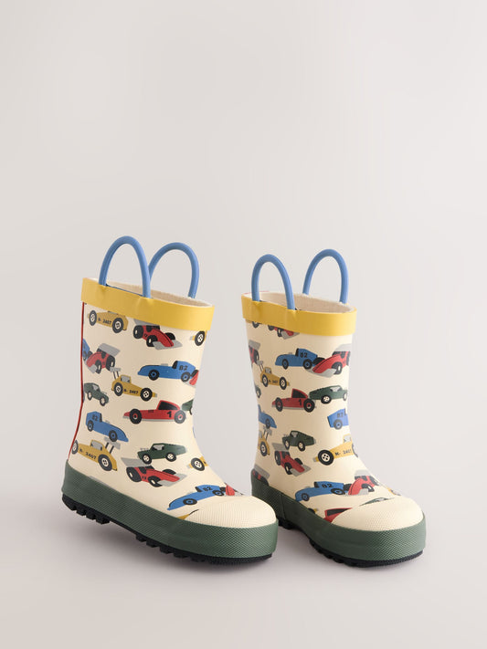 Neutral Cars Handle Pull On Wellies image 1