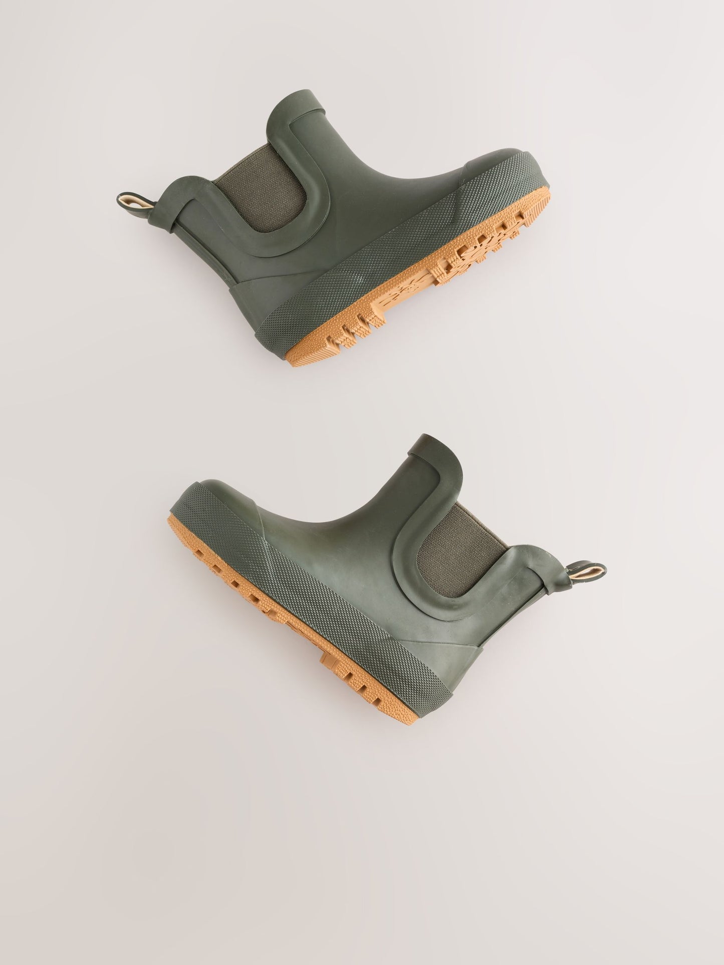 Khaki Green Warm Lined Ankle Wellies image 3