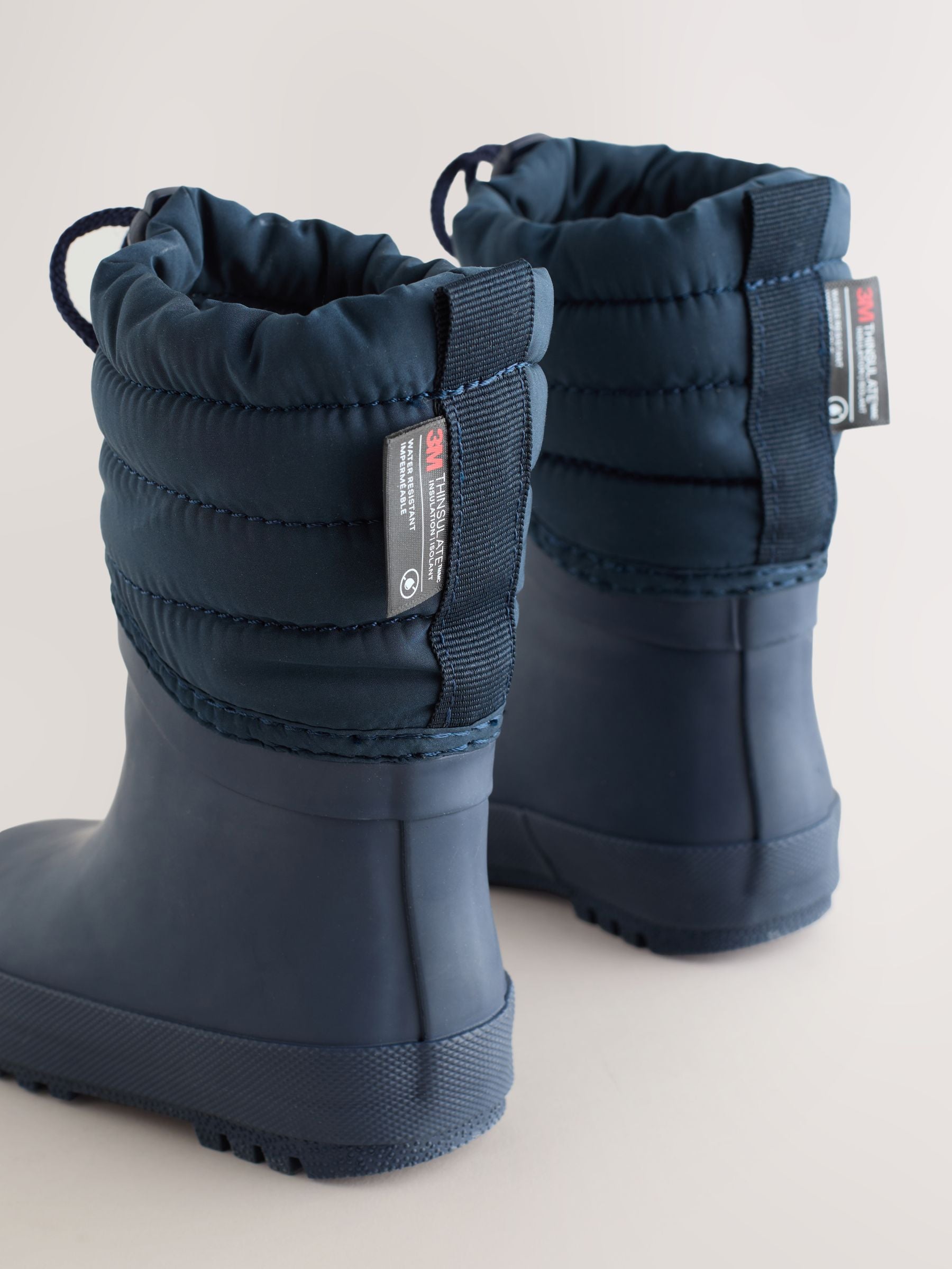 Blue Navy Quilted Cuff Wellies image 5