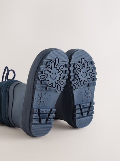 Blue Navy Quilted Cuff Wellies image 6
