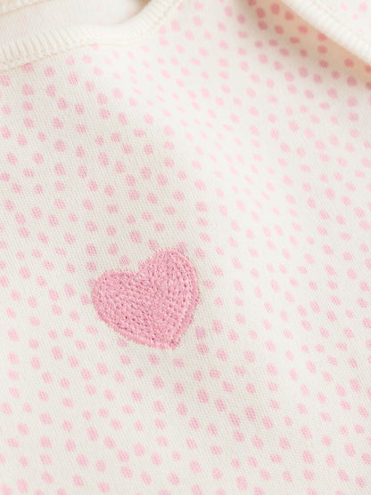 Pink Baby Long Sleeve Bodysuits 5 Pack image 4