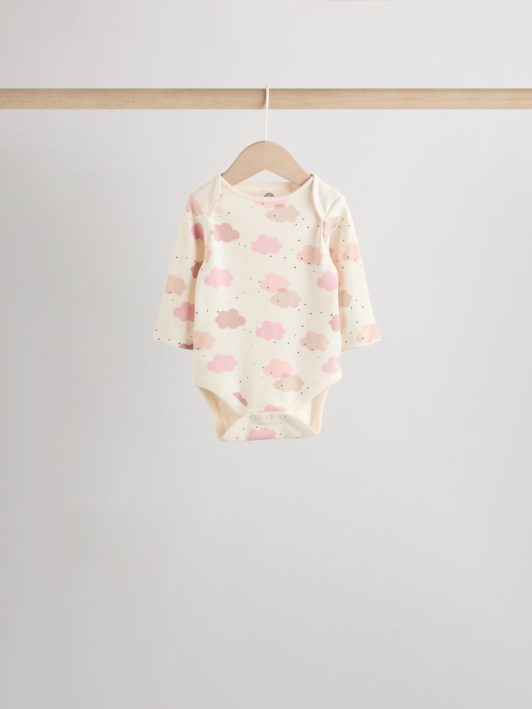 Pink Baby Long Sleeve Bodysuits 5 Pack image 5
