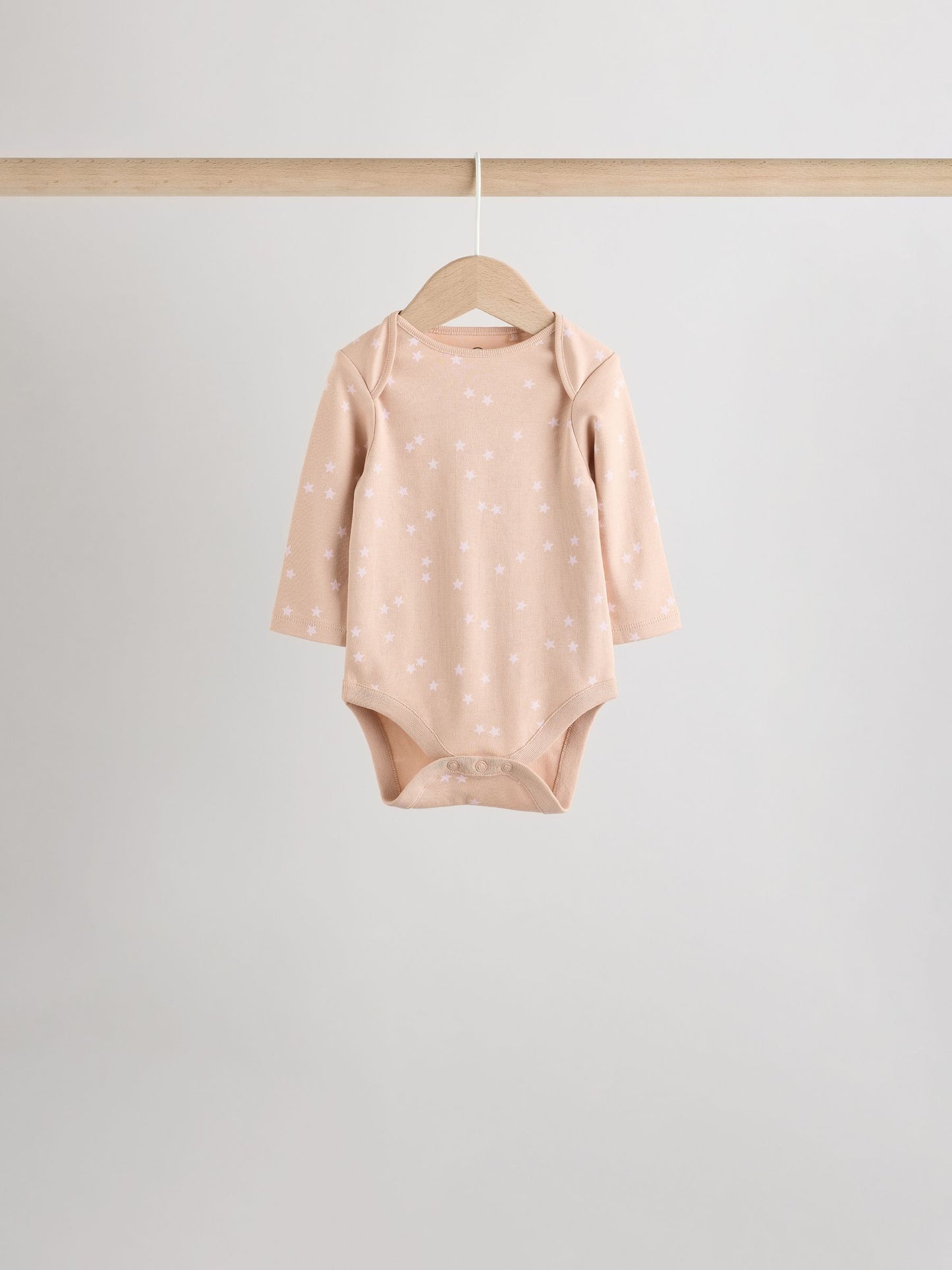 Pink Baby Long Sleeve Bodysuits 5 Pack image 7