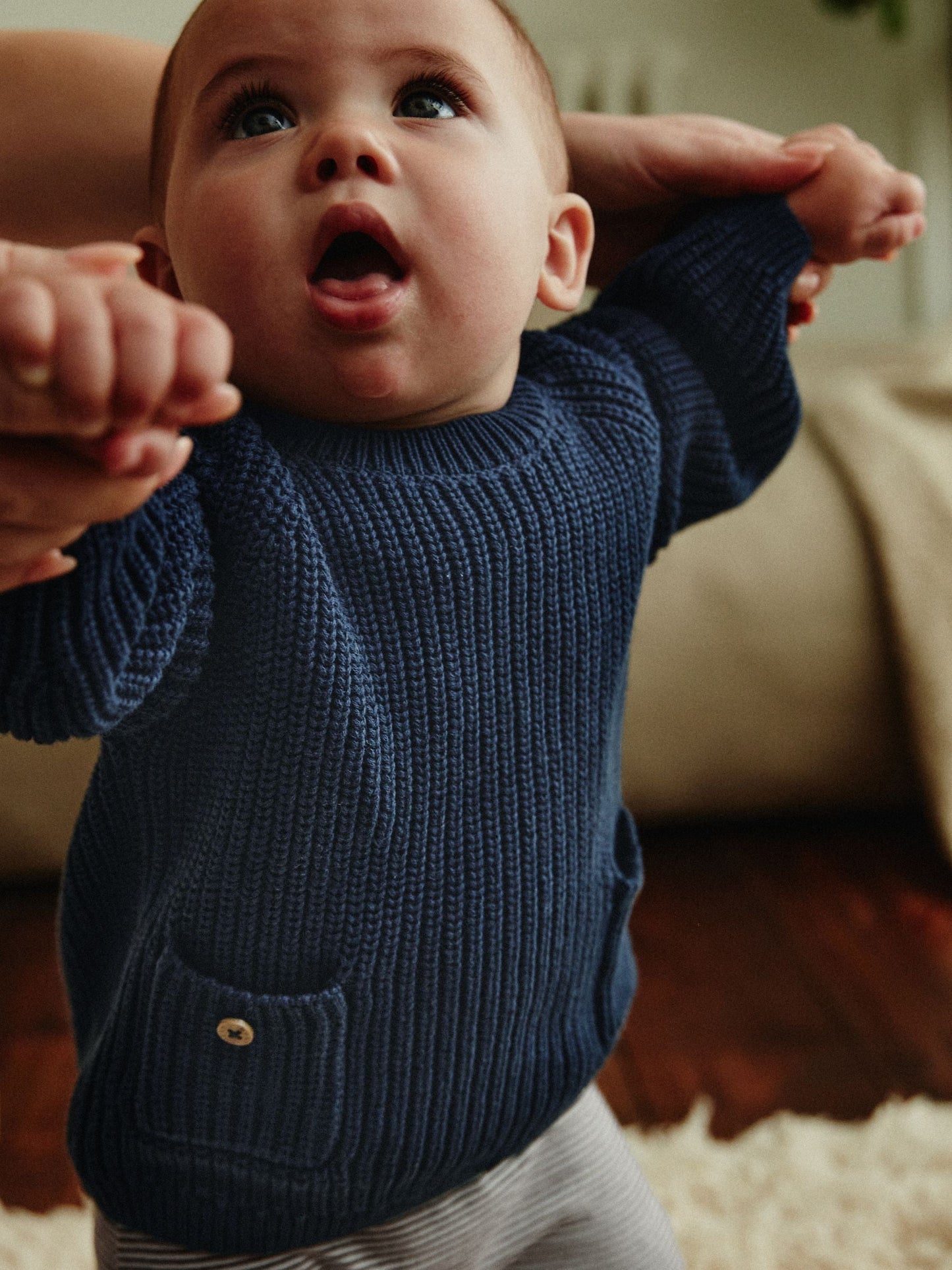 Navy Baby Knitted Top and Leggings Set (0mths-2yrs)