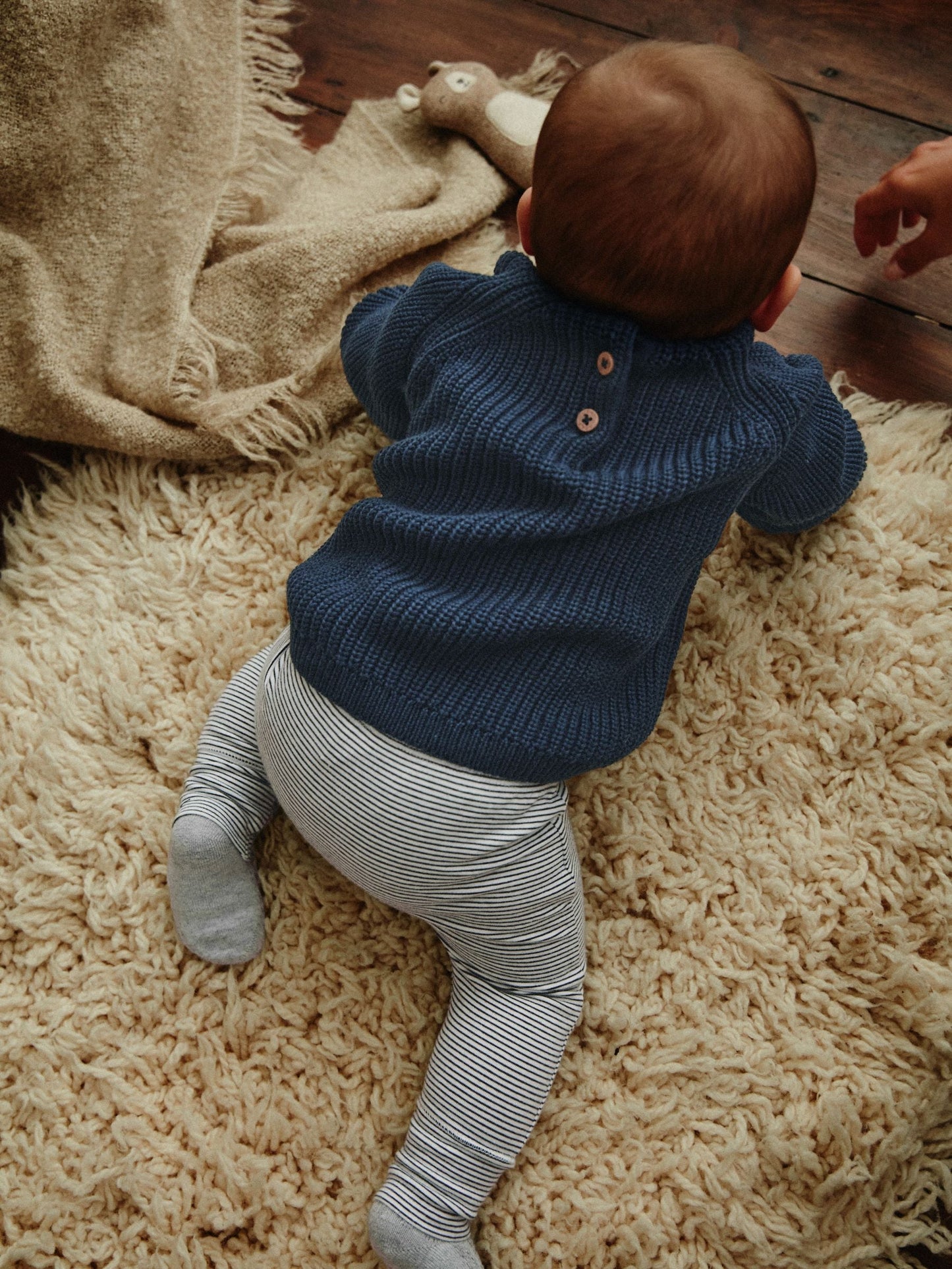 Navy Baby Knitted Top and Leggings Set (0mths-2yrs)