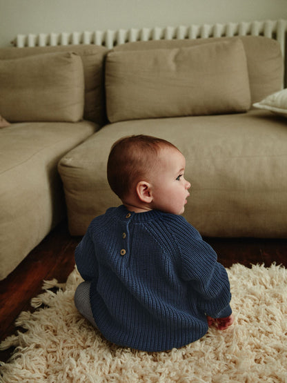 Navy Baby Knitted Top and Leggings Set (0mths-2yrs)