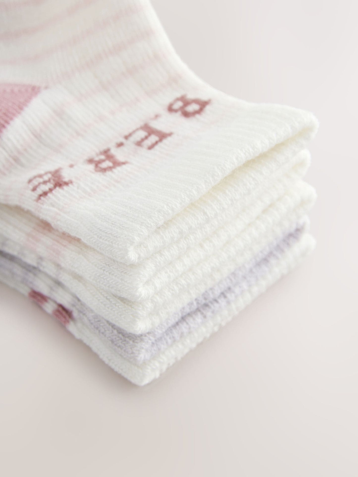 Pink Stripe Baby Socks 5 Pack (0mths-2yrs)