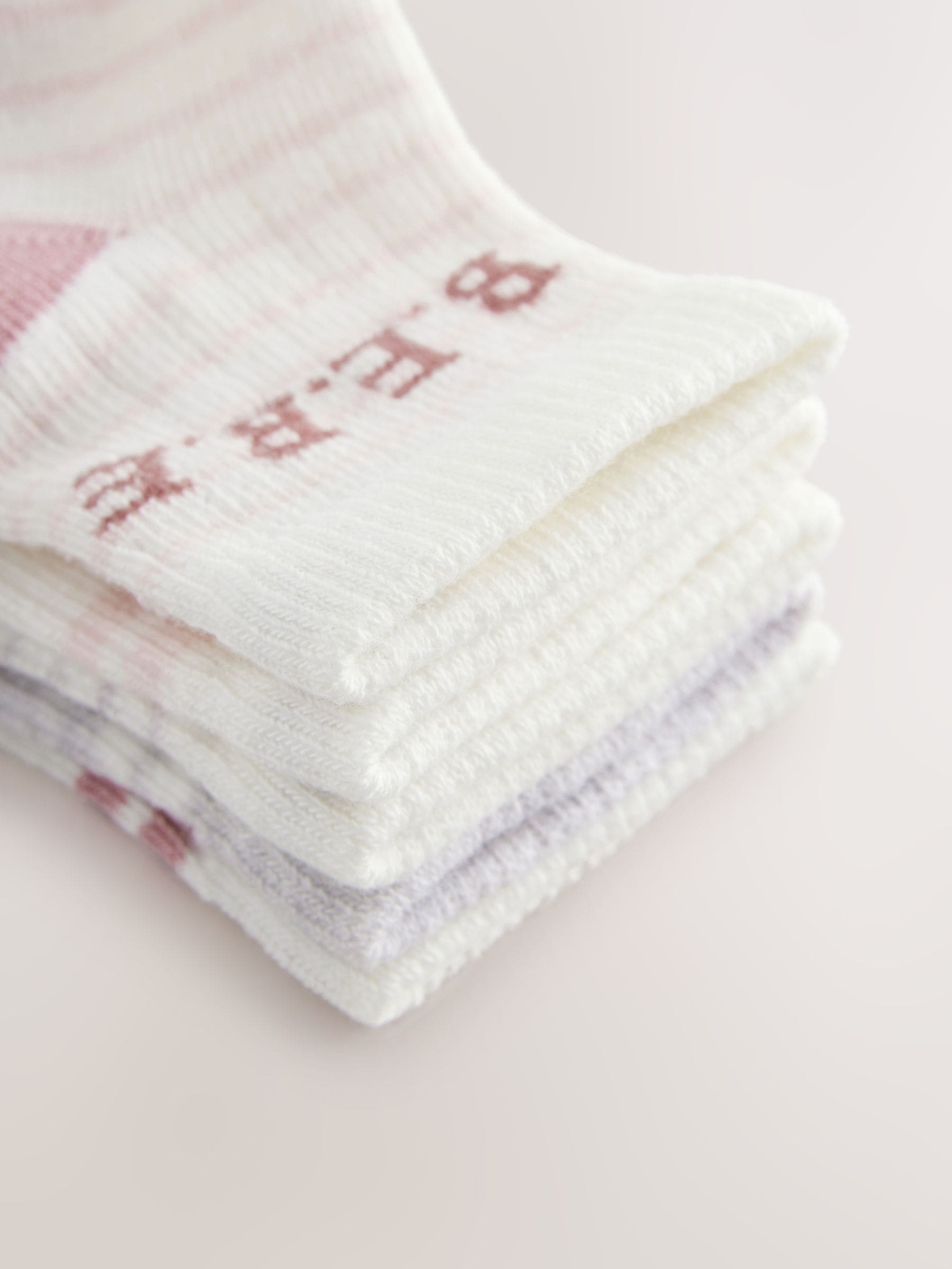 Pink Stripe Baby Socks 5 Pack (0mths-2yrs) image 3