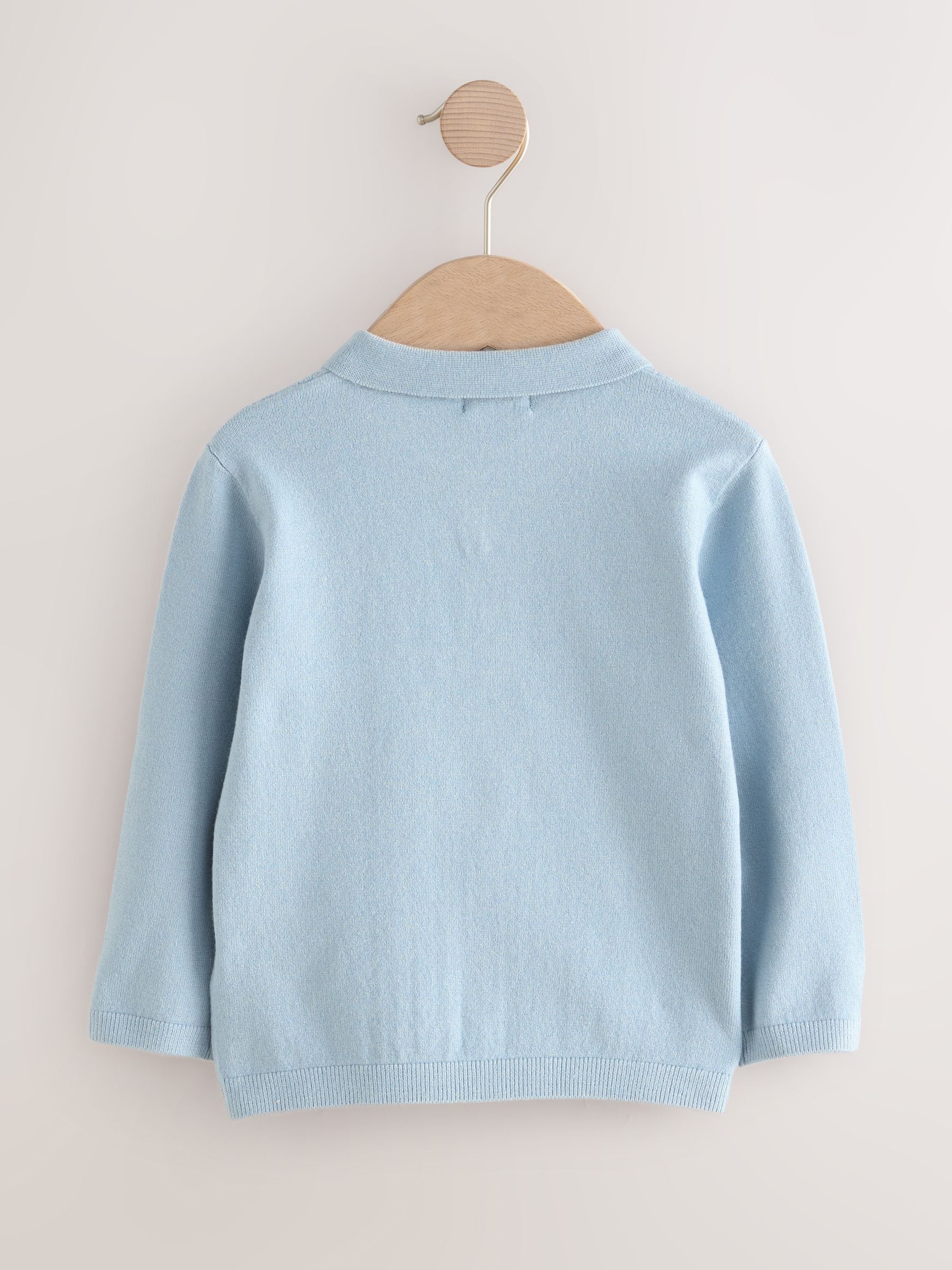 Dsiney Kidz - Blue Cable Knit Polo Shirt (3mths-7yrs) image 2