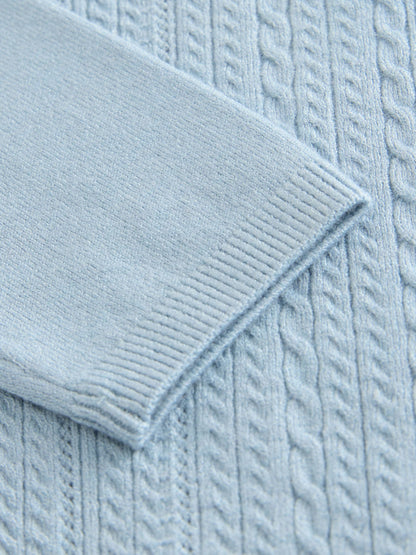 Dsiney Kidz - Blue Cable Knit Polo Shirt (3mths-7yrs) image 4