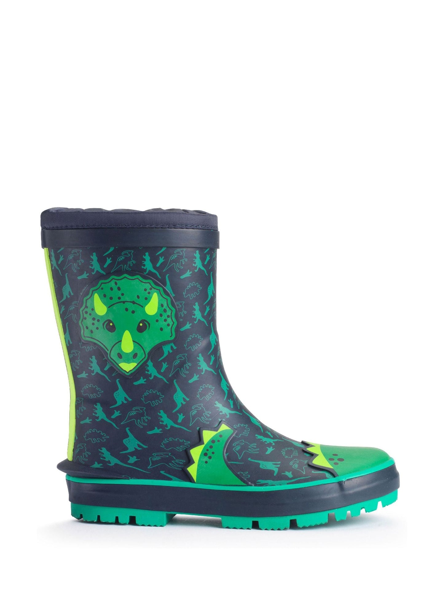 Start Rite Navy/Green Waterproof Pull On Little Puddle Wellies image 1