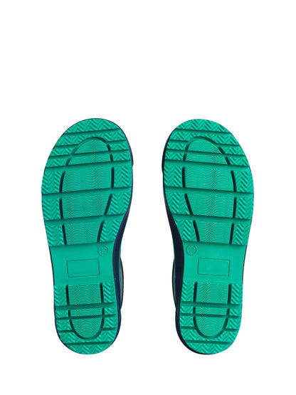 Start Rite Navy/Green Waterproof Pull On Little Puddle Wellies image 4