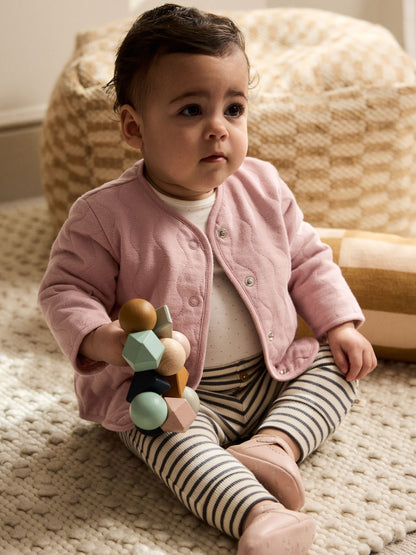 Dsiney Kidz - Pink Jersey Quilted Baby Jacket (0mths-2yrs) image 1