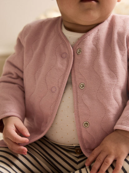 Dsiney Kidz - Pink Jersey Quilted Baby Jacket (0mths-2yrs) image 4