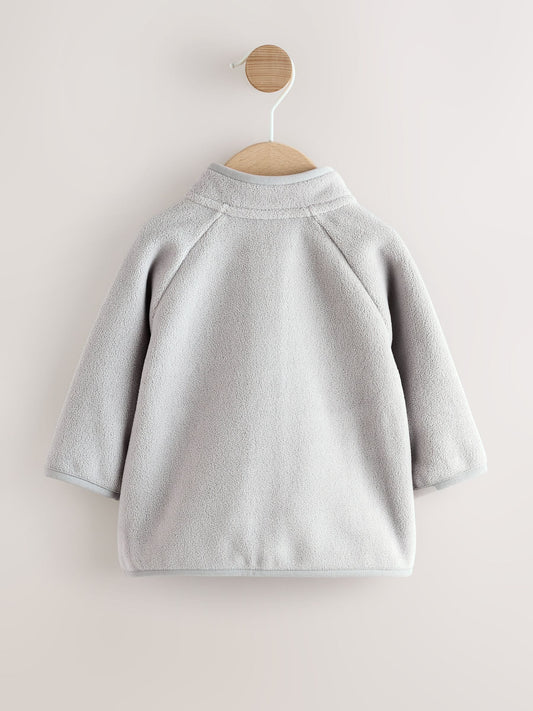 Grey Micro Fleece Baby Zip Jacket (0mths-2yrs)