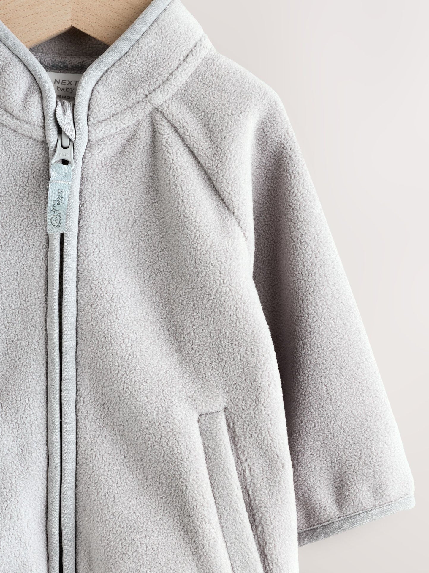 Grey Micro Fleece Baby Zip Jacket (0mths-2yrs)