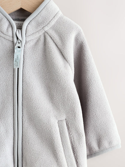 Grey Micro Fleece Baby Zip Jacket (0mths-2yrs)