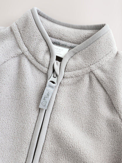 Grey Micro Fleece Baby Zip Jacket (0mths-2yrs)