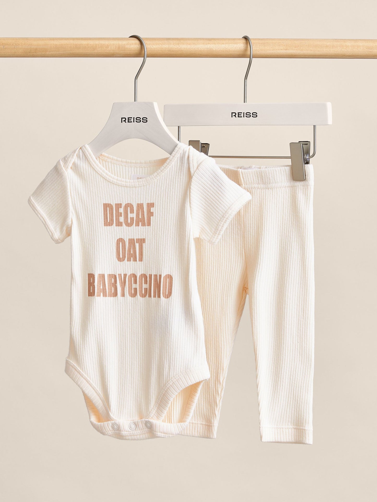 Dsiney Kidz - Reiss Ivory Lael Slogan Bodysuit And Leggings Set image 1