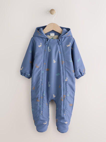 Navy Hooded Nylon Baby All-In-One (0mths-2yrs)