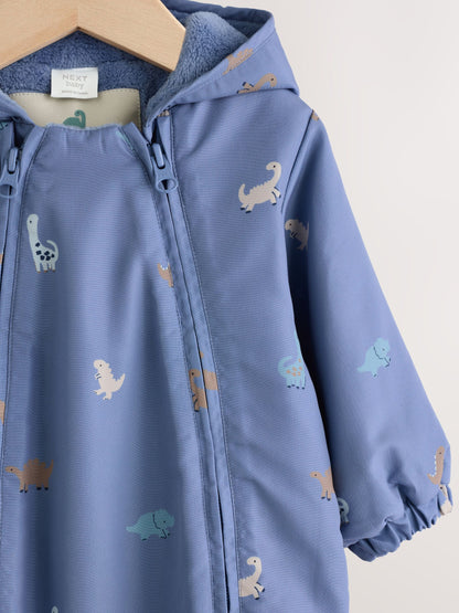 Navy Hooded Nylon Baby All-In-One (0mths-2yrs)