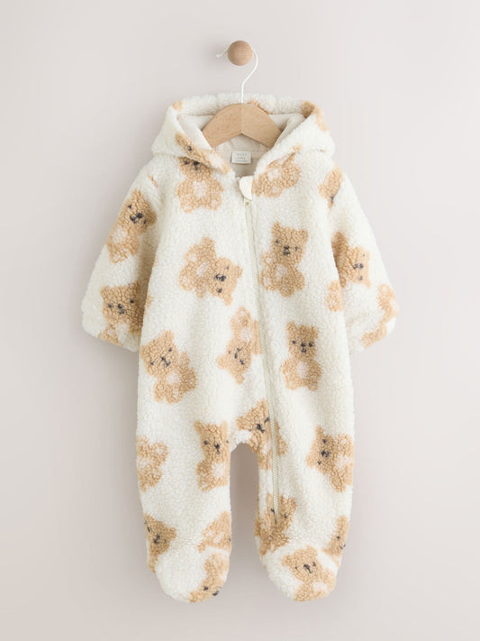 Natural Bear Borg All Over Printed Baby Pramsuit (0-18mths)