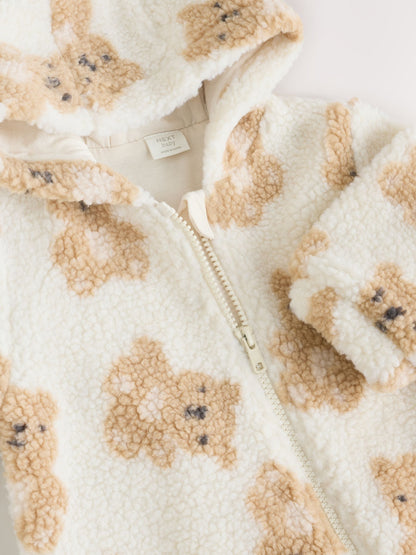 Natural Bear Borg All Over Printed Baby Pramsuit (0-18mths)