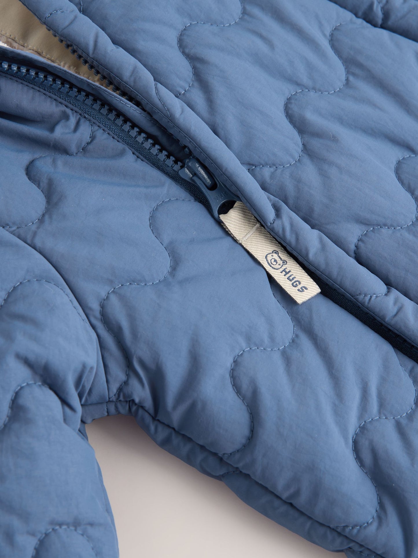 Navy Quilted Hooded Nylon Baby All-In-One (0-18mths)