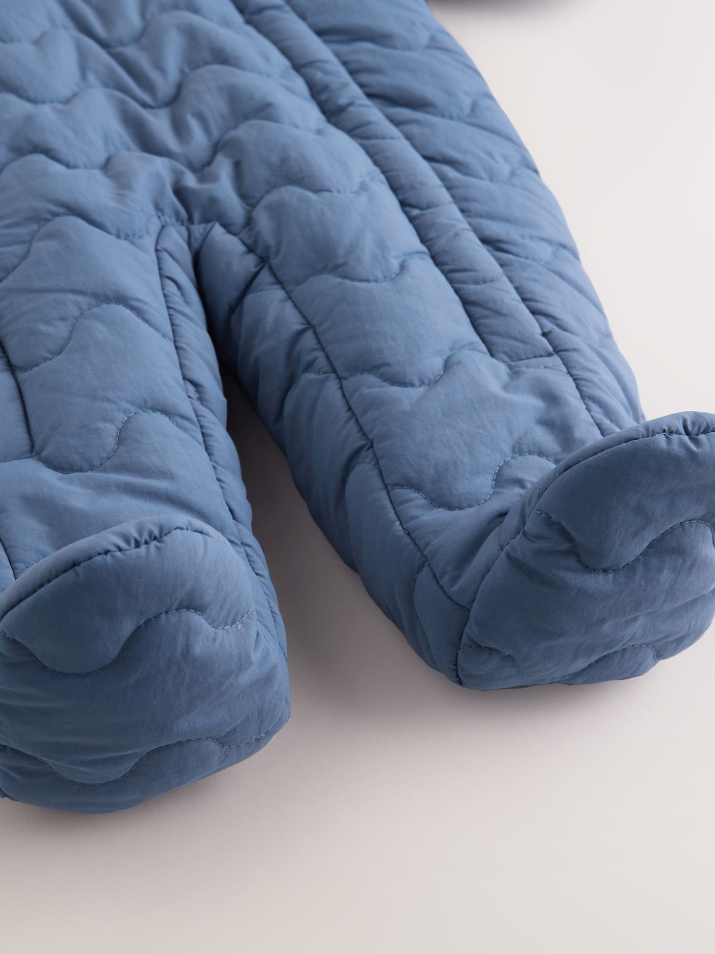 Navy Quilted Hooded Nylon Baby All-In-One (0-18mths)