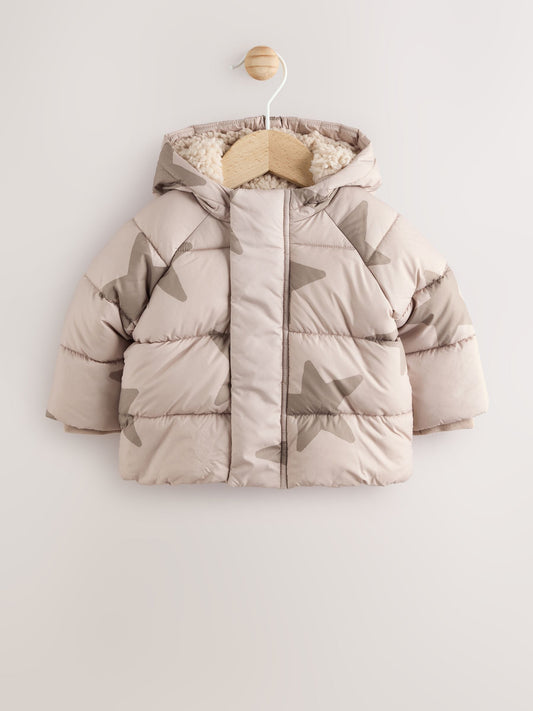 Natural Star All Over Printed Baby Puffer Jacket (0mths-2yrs)